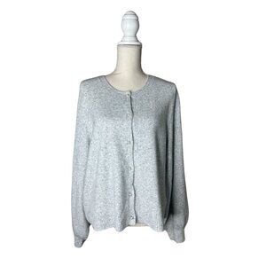 NWT Grey JCrew Factory Pearl Button Cardigan Size XL